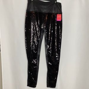 Spans sequin faux leather leggings new!!!